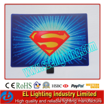 2013 Hot Selling Super Man Panel for Flashing T Shirt